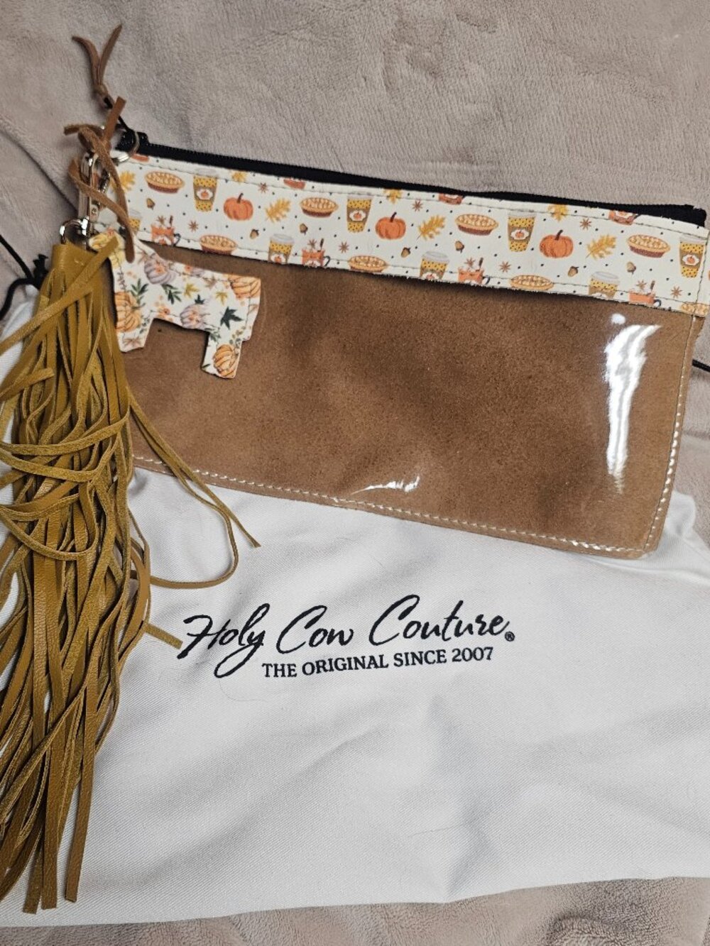 Holy cow coulture large wristlet